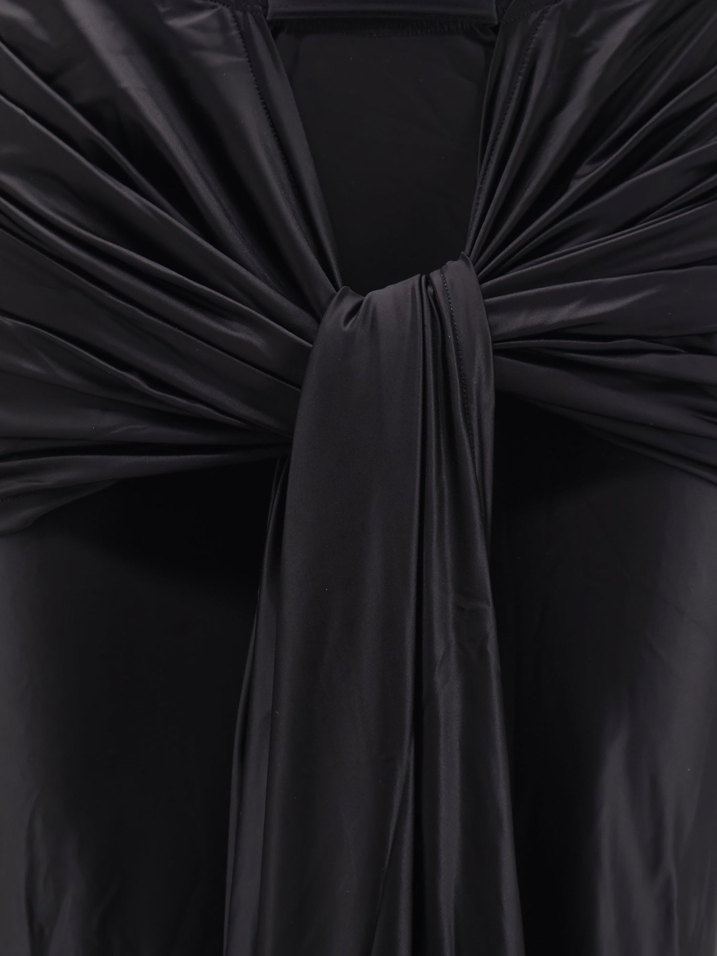 Shiny microfiber skirt with satin effect