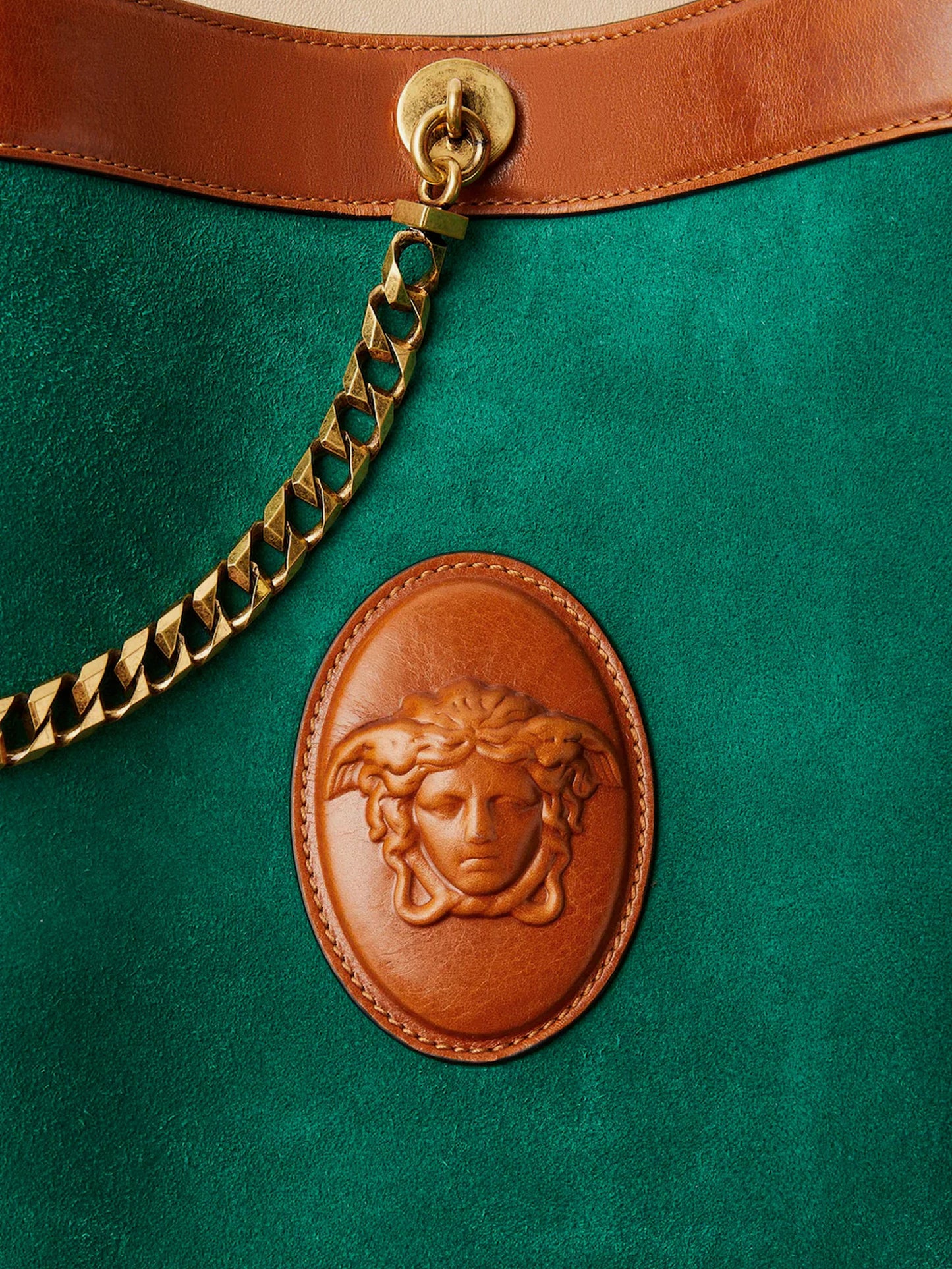 Pivot suede bucket bag