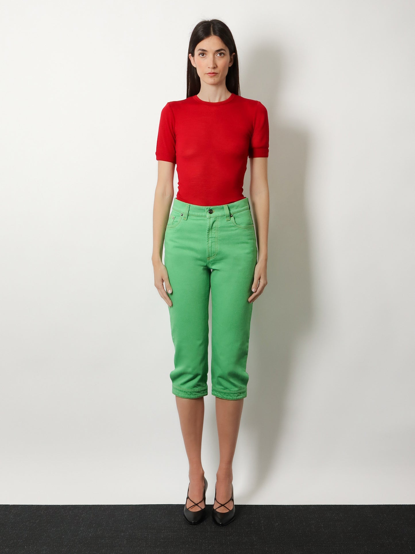 Ribbed cotton t-shirt