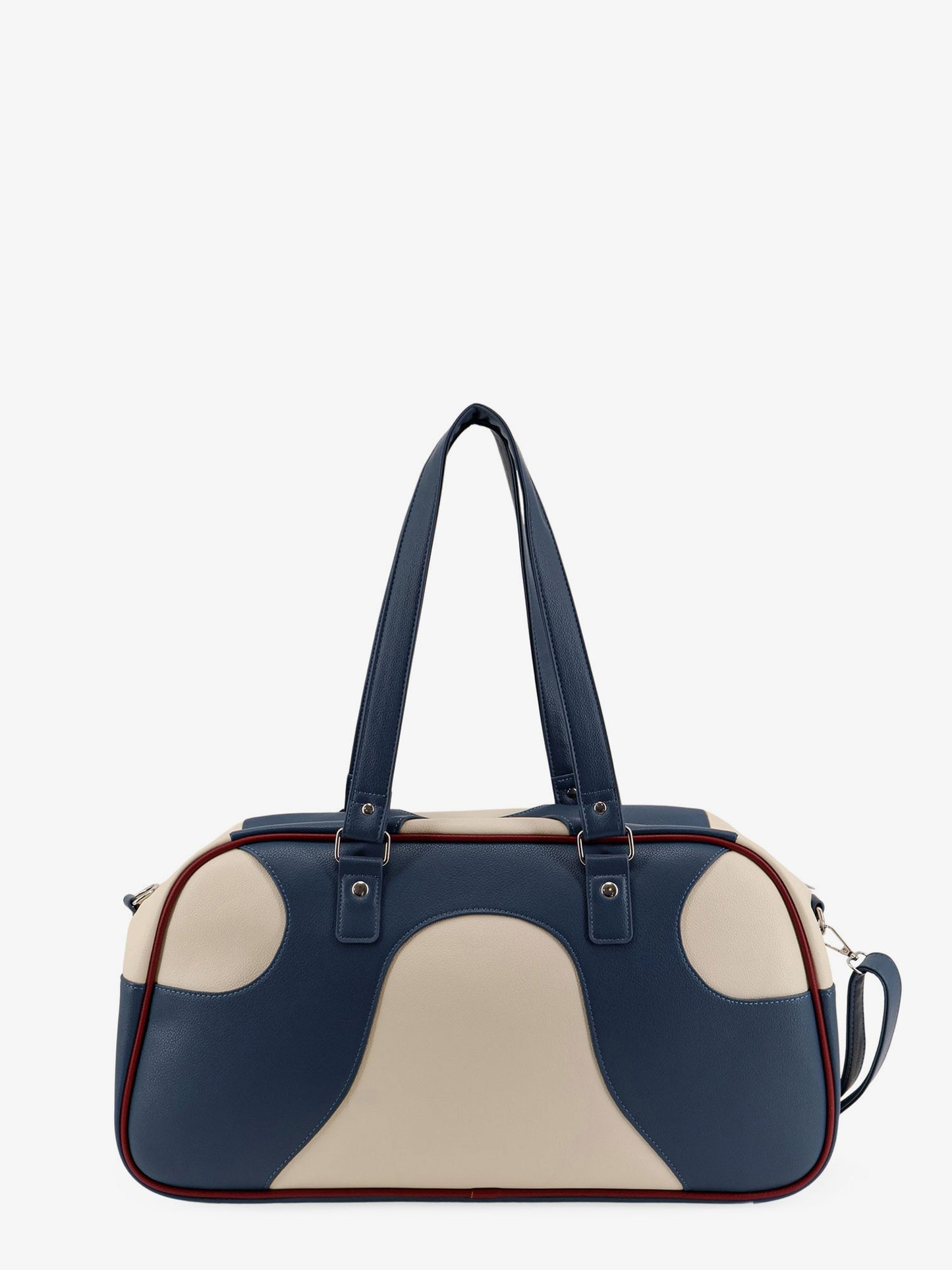 Leather crossbody bag with embroidered logo on the front