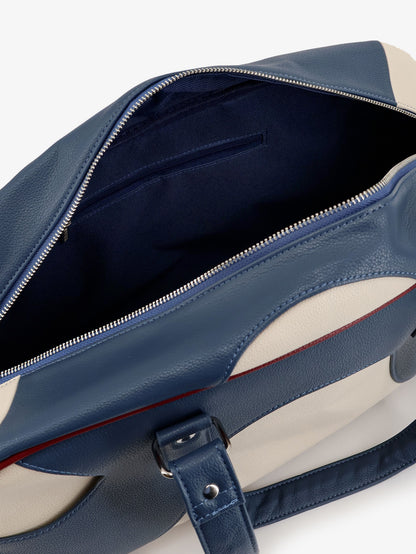 Leather crossbody bag with embroidered logo on the front thumbnail