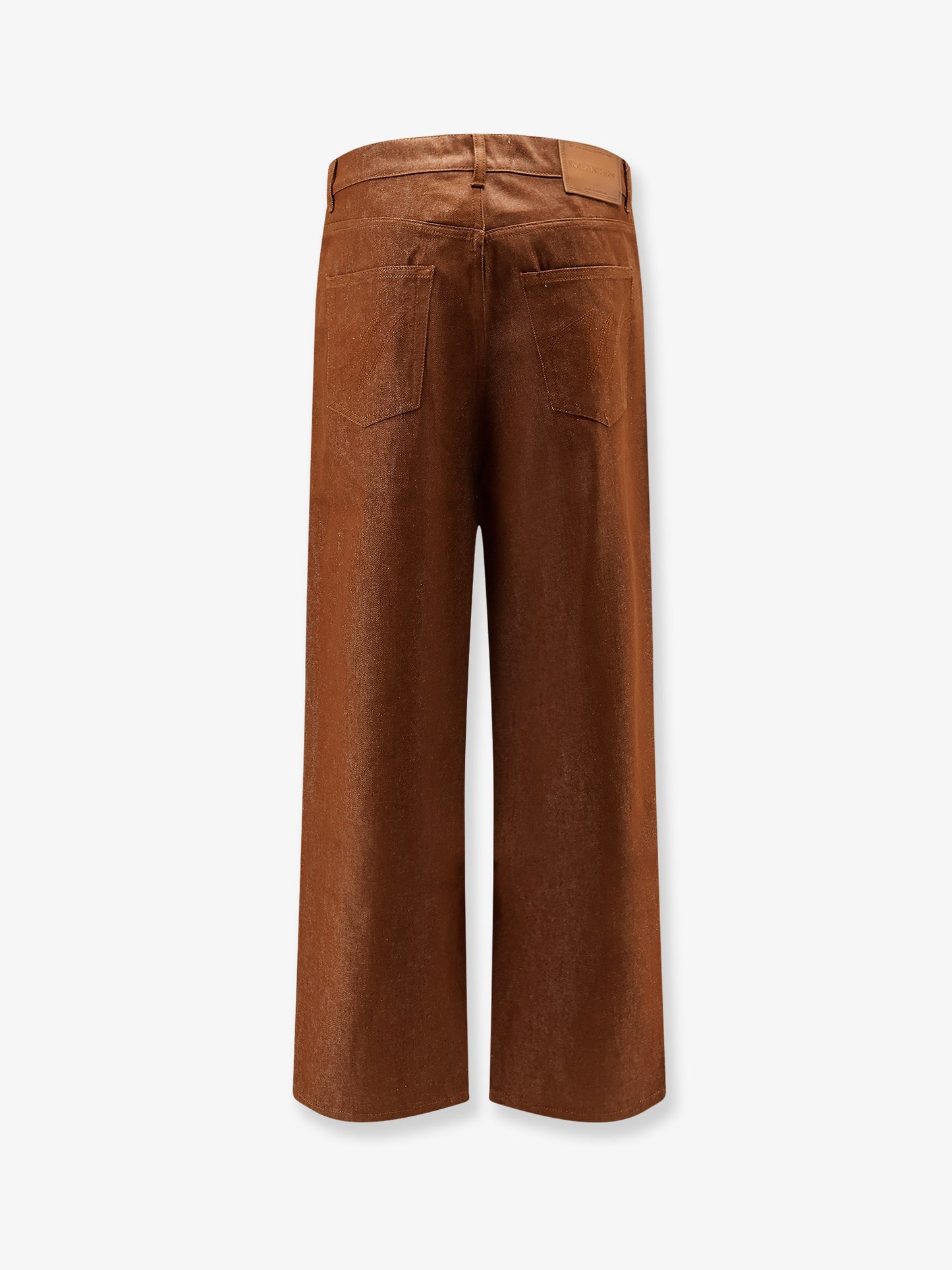 Baggy brown denim trousers