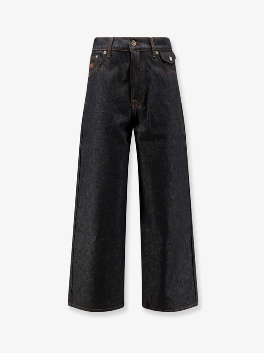 Baggy blue denim jeans