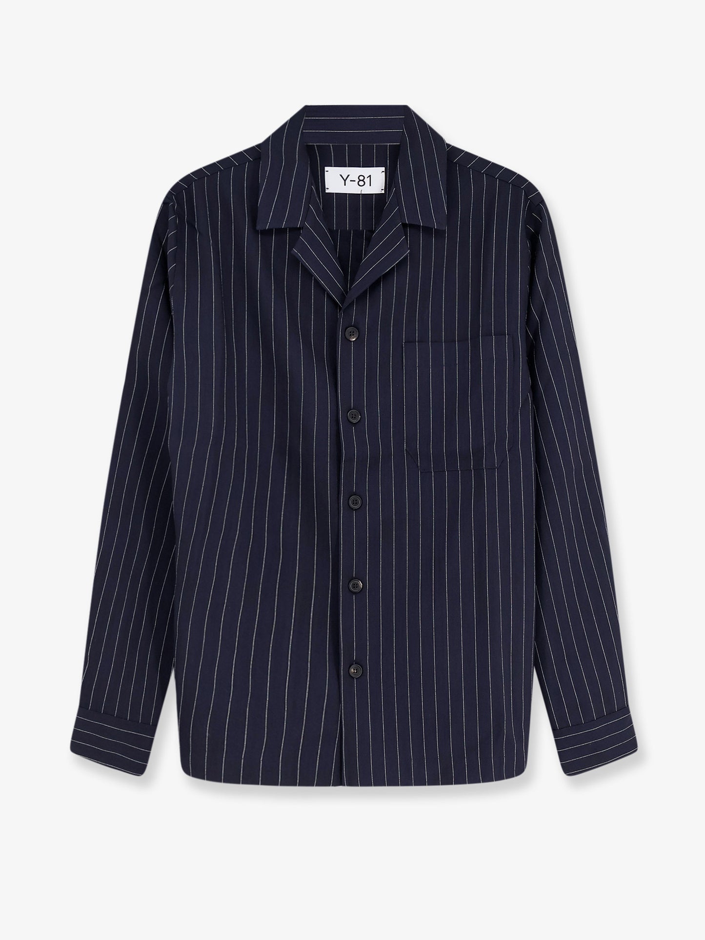 Virgin wool shirt with pinstripe pattern