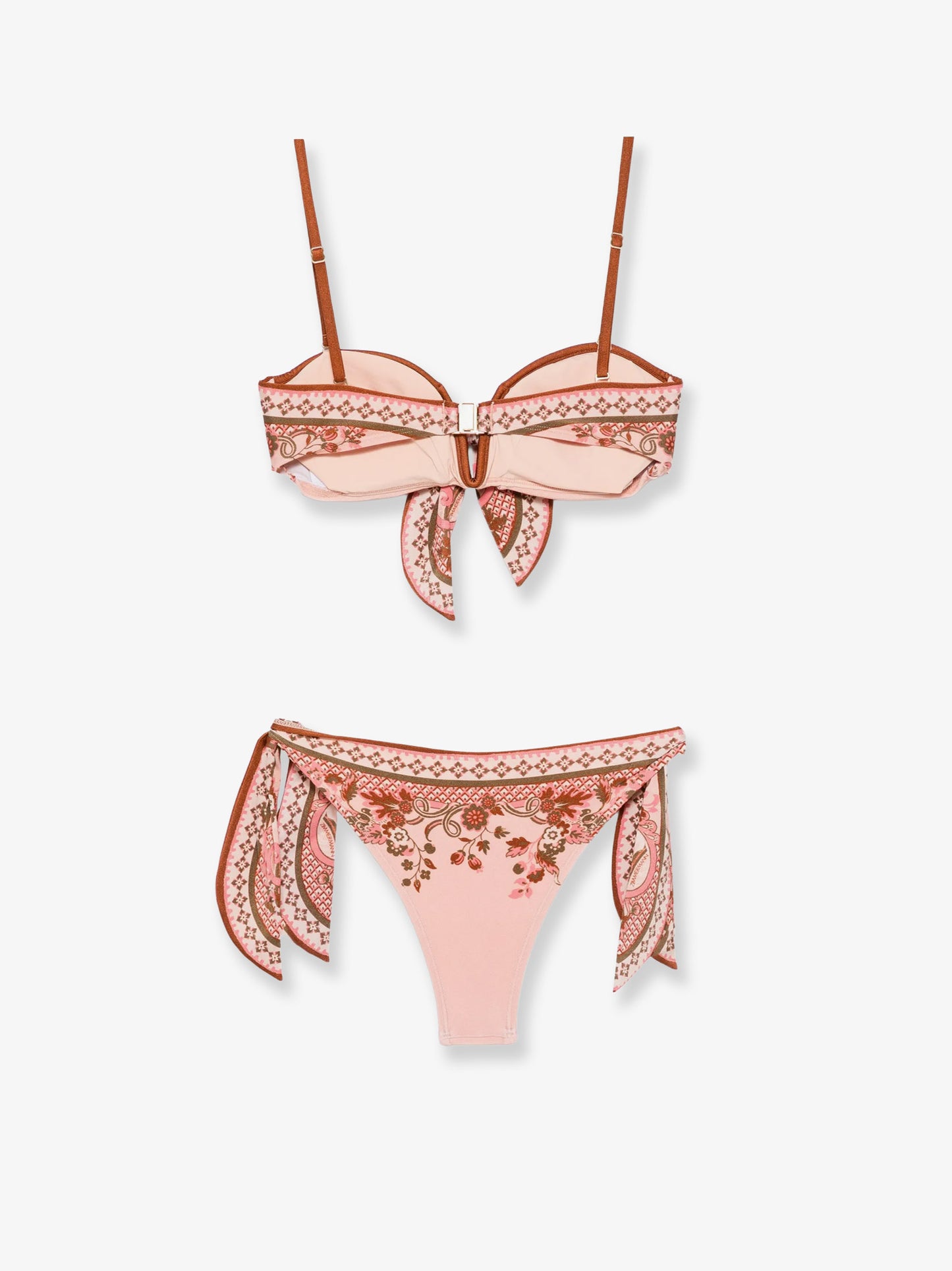 Aster shiny nylon bikini with Paisley print