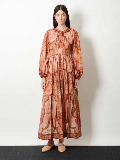Cotton and silk blend Wanderlust long dress thumbnail