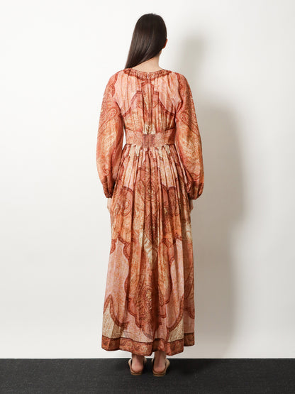 Cotton and silk blend Wanderlust long dress thumbnail