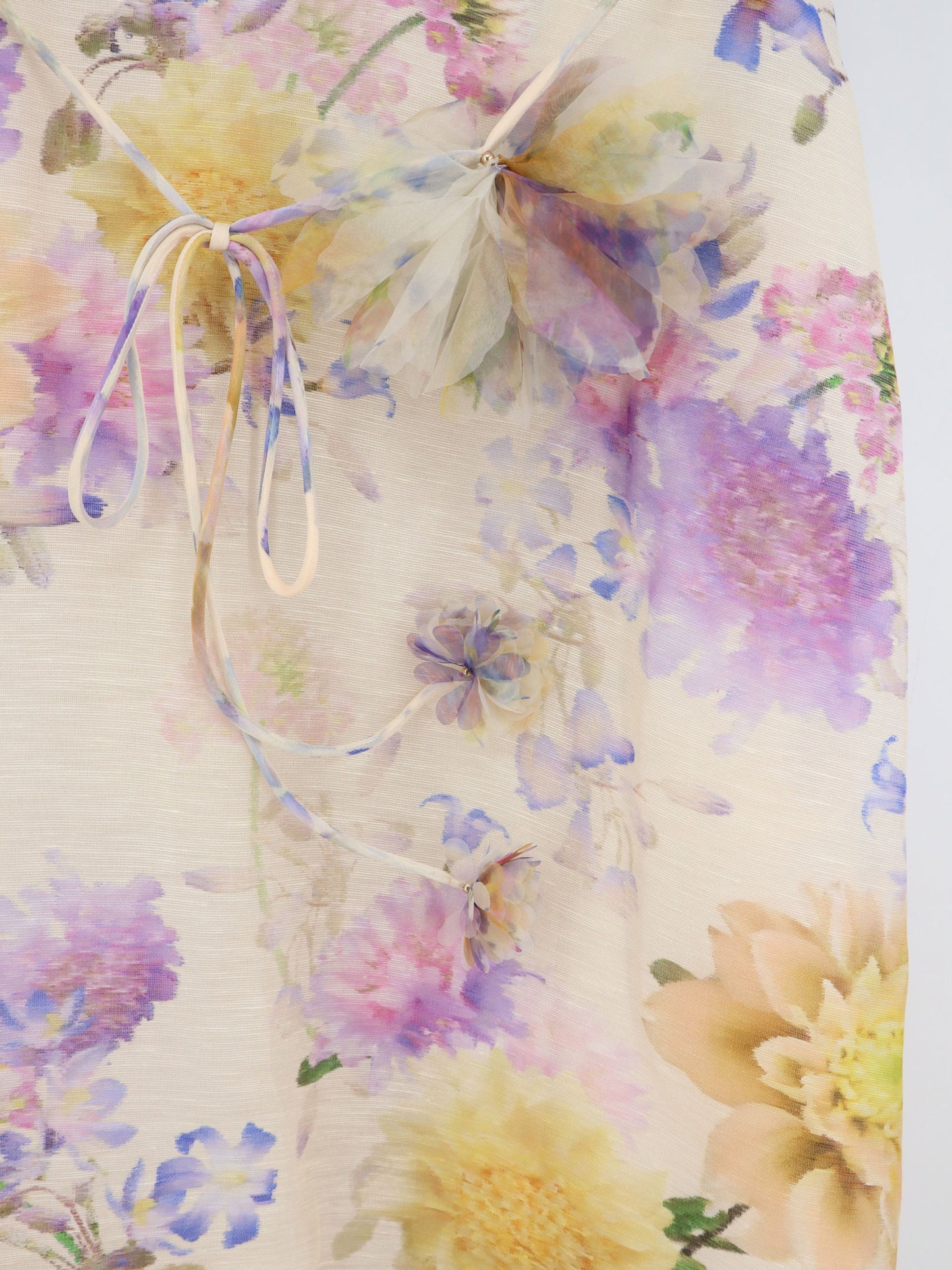 Luna silk and linen blend midi dress