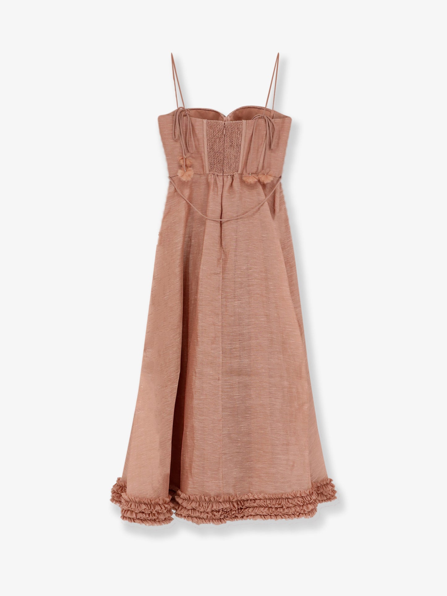 Luna silk and linen blend midi dress