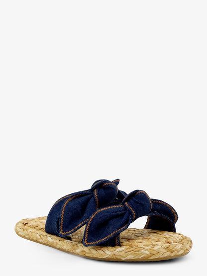 Carousel raffia and denim sandals thumbnail