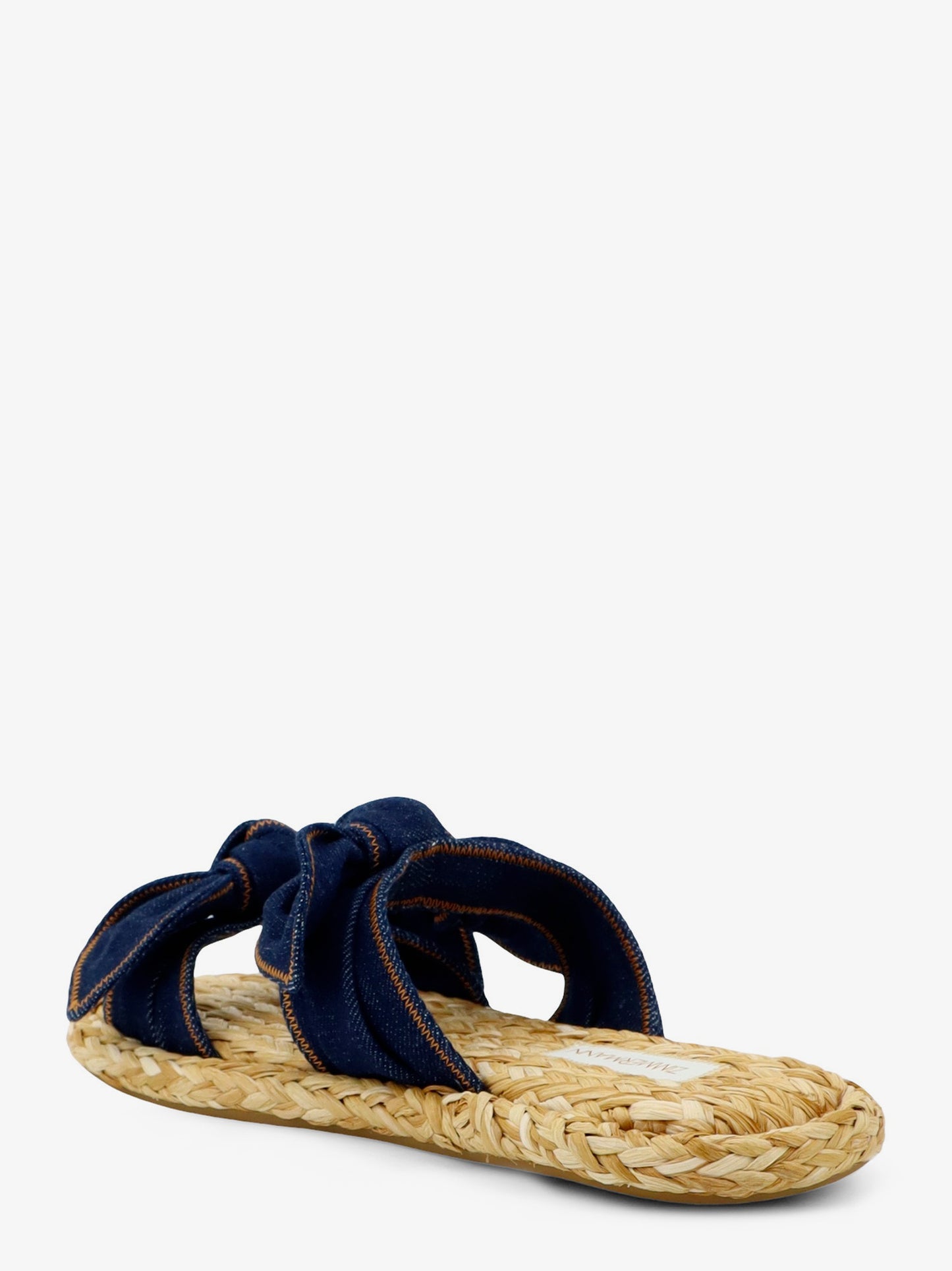 Carousel raffia and denim sandals