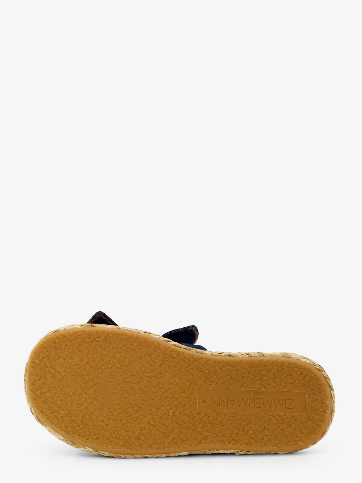 Carousel raffia and denim sandals