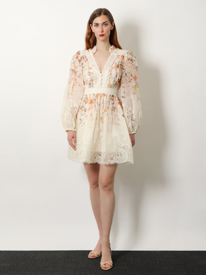 Luna linen and silk dress thumbnail