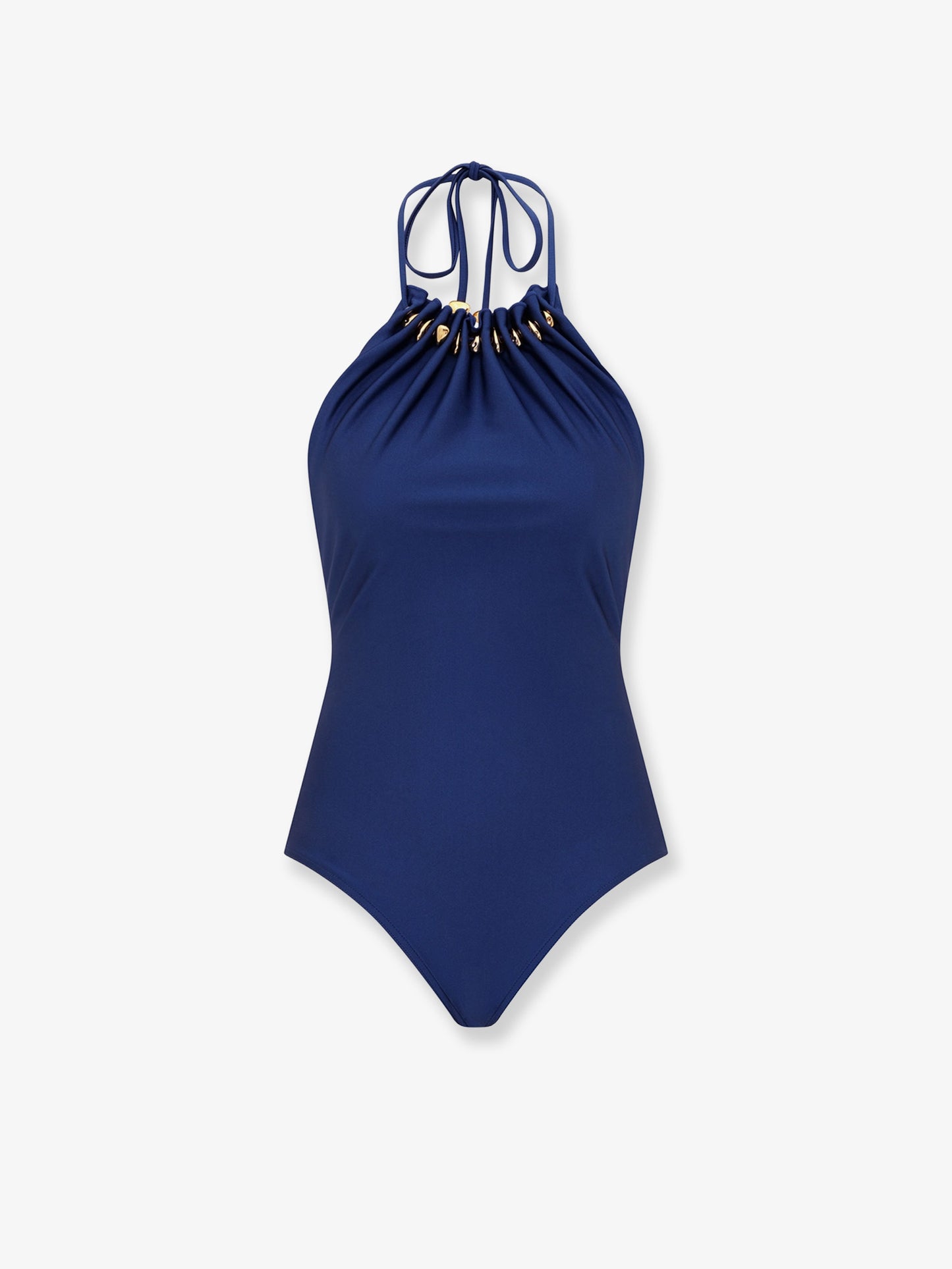 Aster one-piece swimsuit in shiny nylon with bead detail