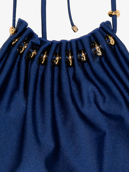 Aster one-piece swimsuit in shiny nylon with bead detail thumbnail