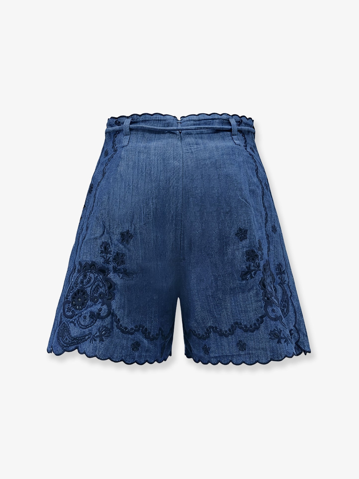 Aster embroidered denim shorts