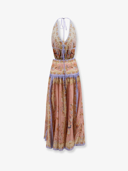 Indra cotton and silk long dress thumbnail