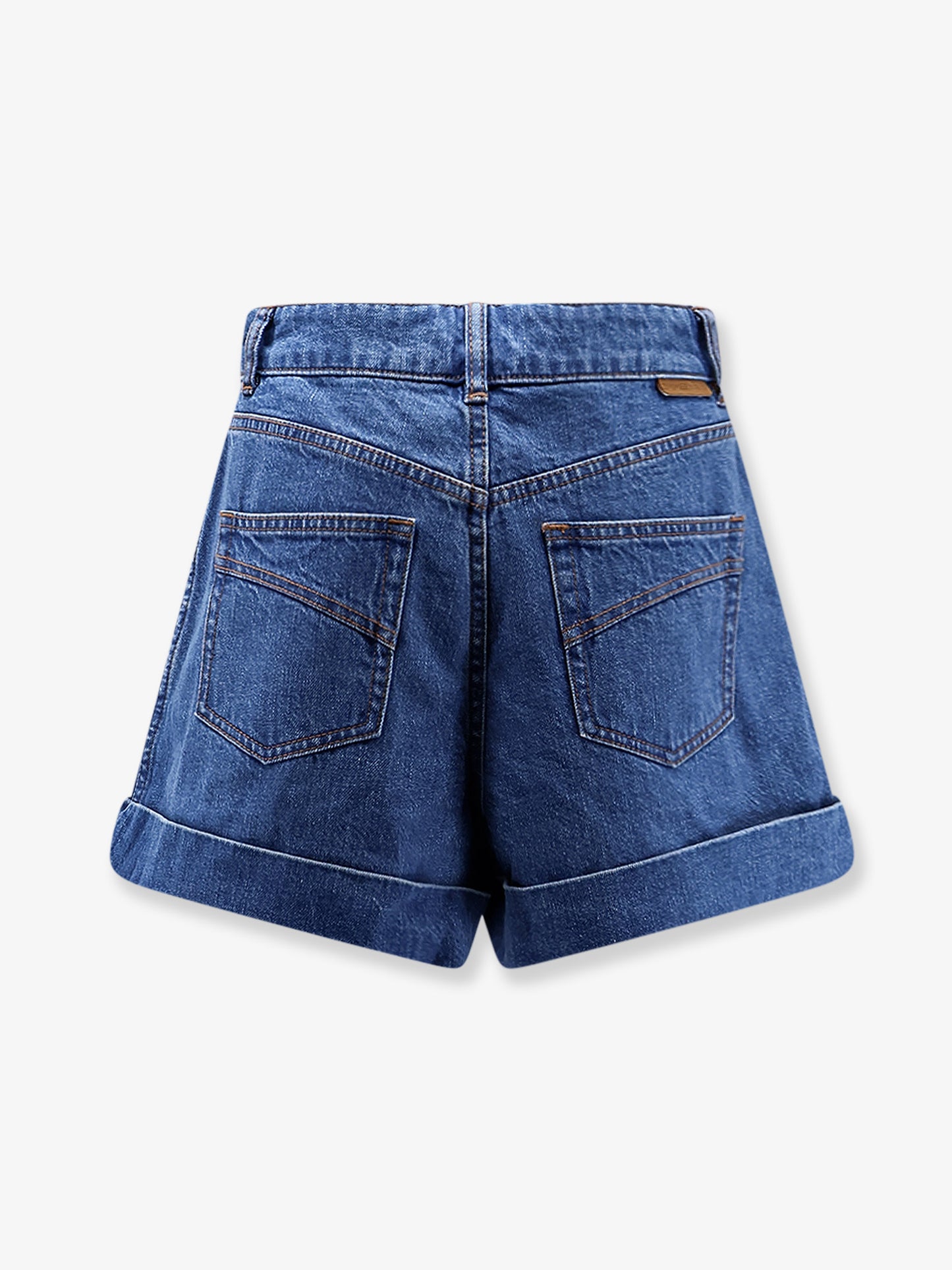 Tailored denim shorts