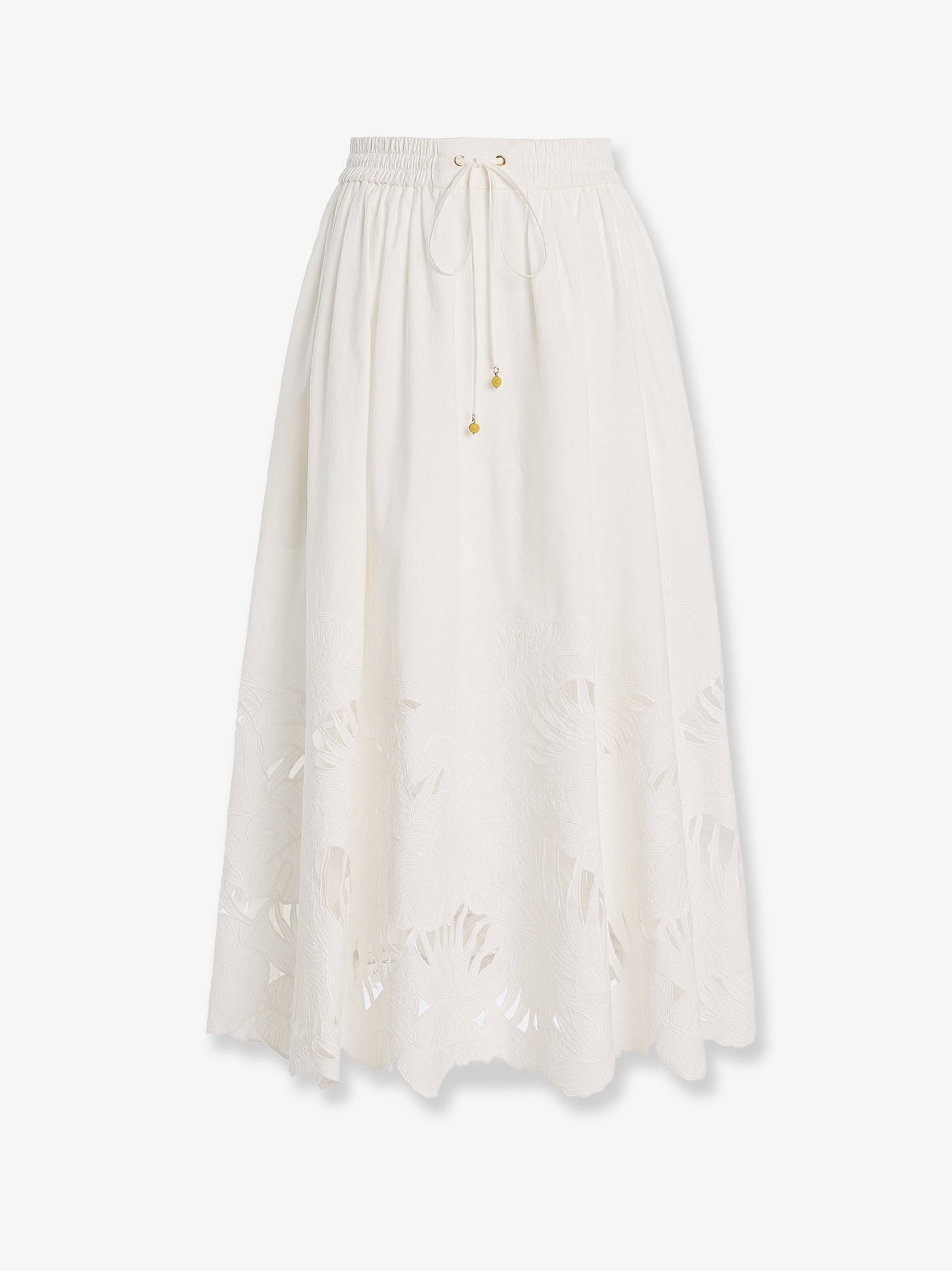 Mahon cotton skirt with embroidered detail on the bottom