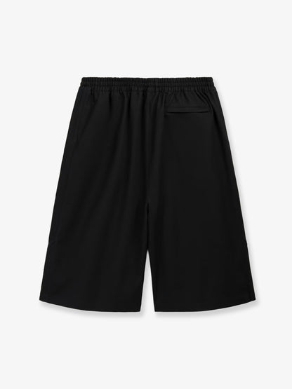 Oversized cotton Bermuda shorts with logo embroidery thumbnail