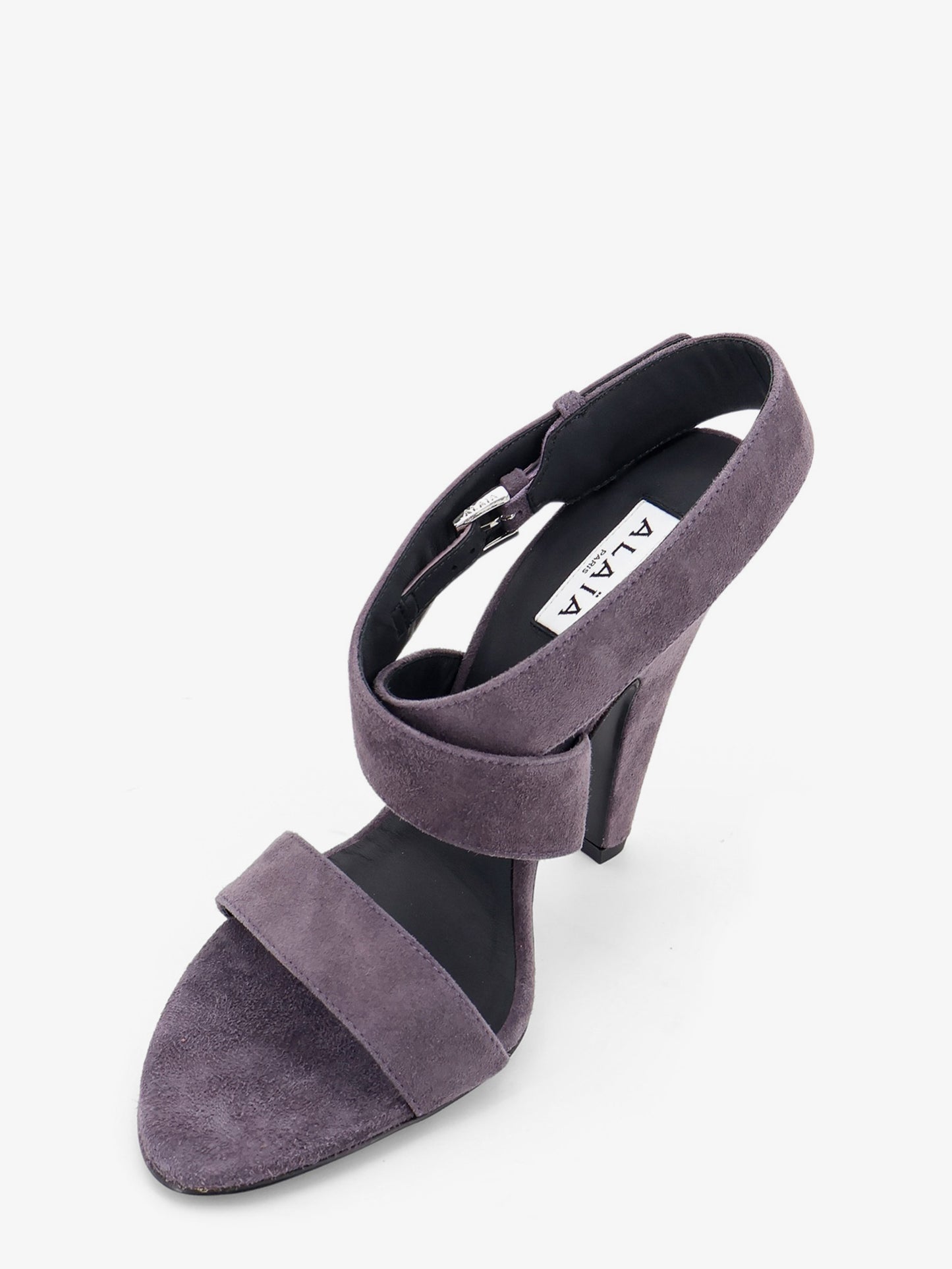 Sandali con tacco in suede
