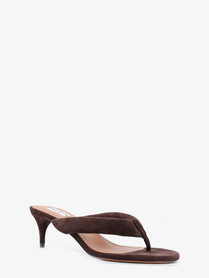 Suede heeled sandals thumbnail