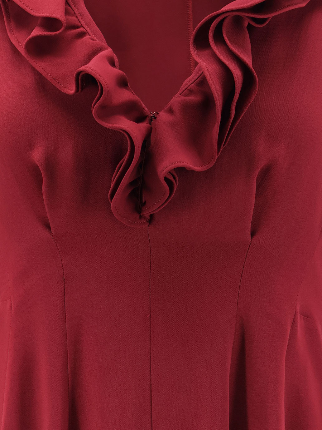 Viscose dress with rouches