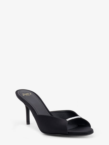 Luana satin sandals with rhinestone detail on the front thumbnail