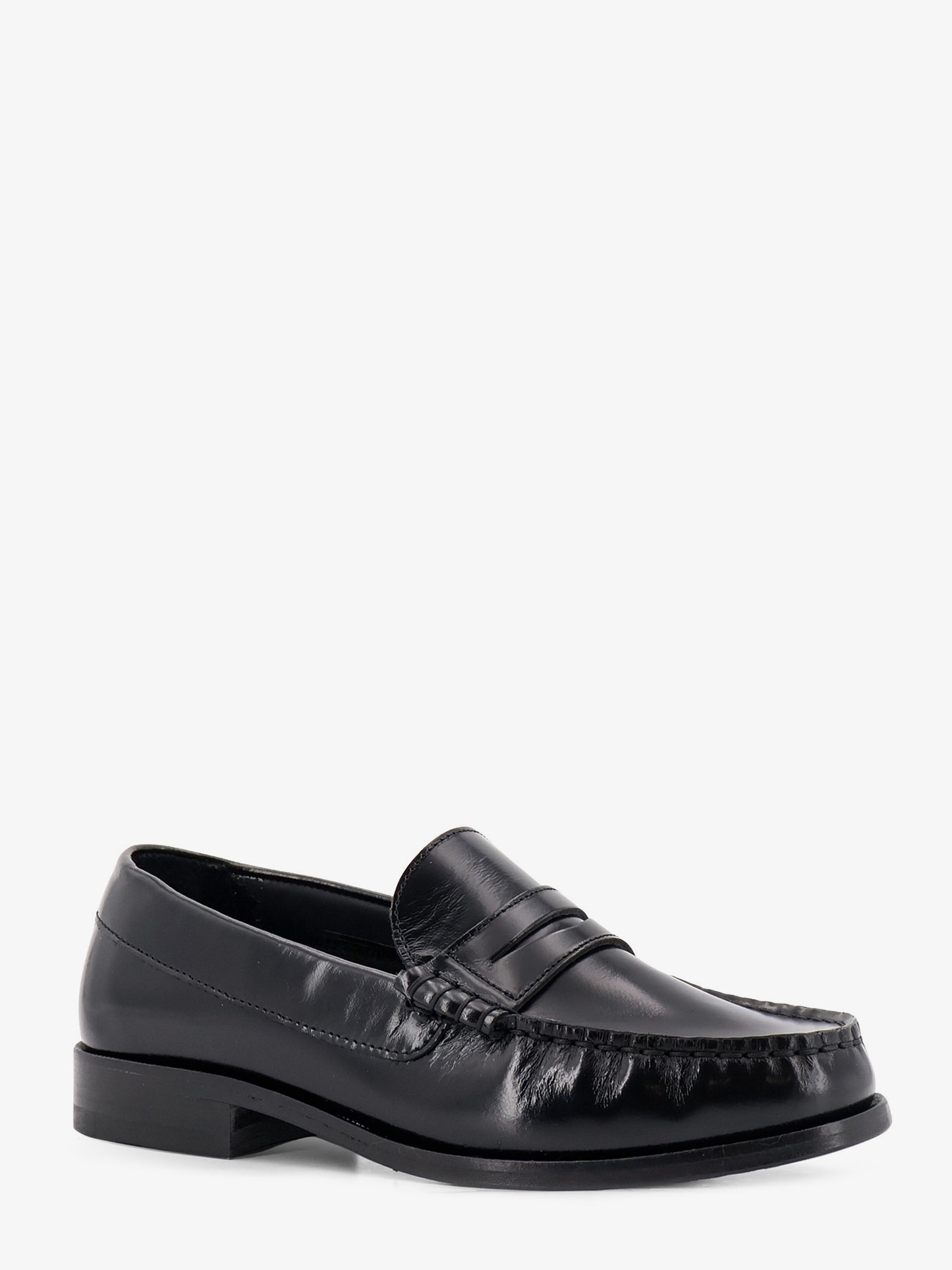 Rivet leather loafers
