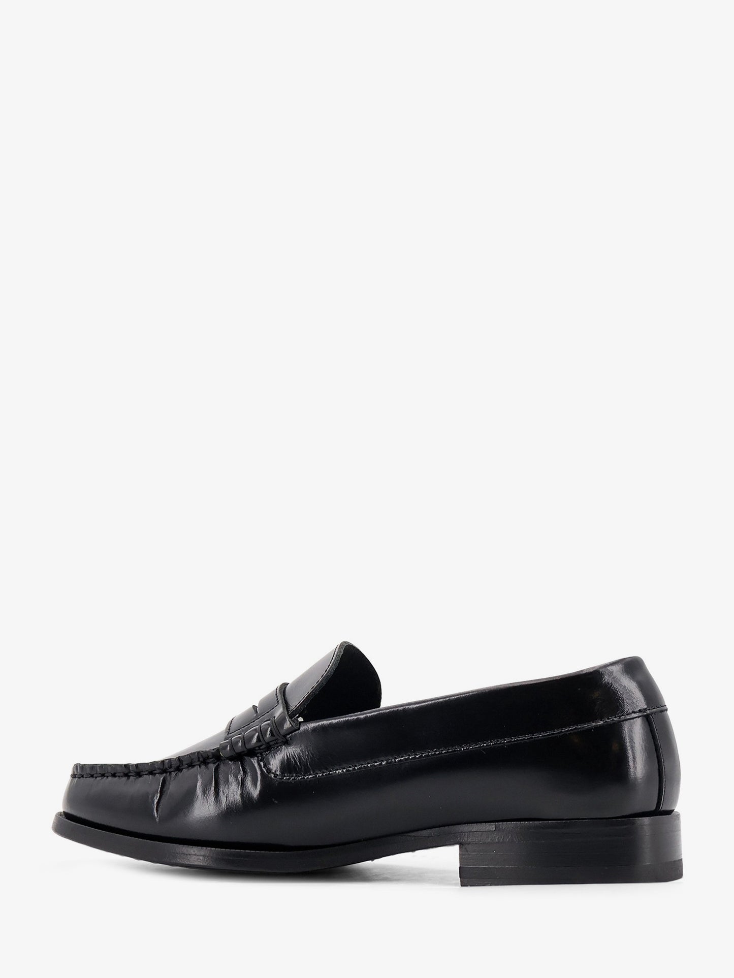 Rivet leather loafers