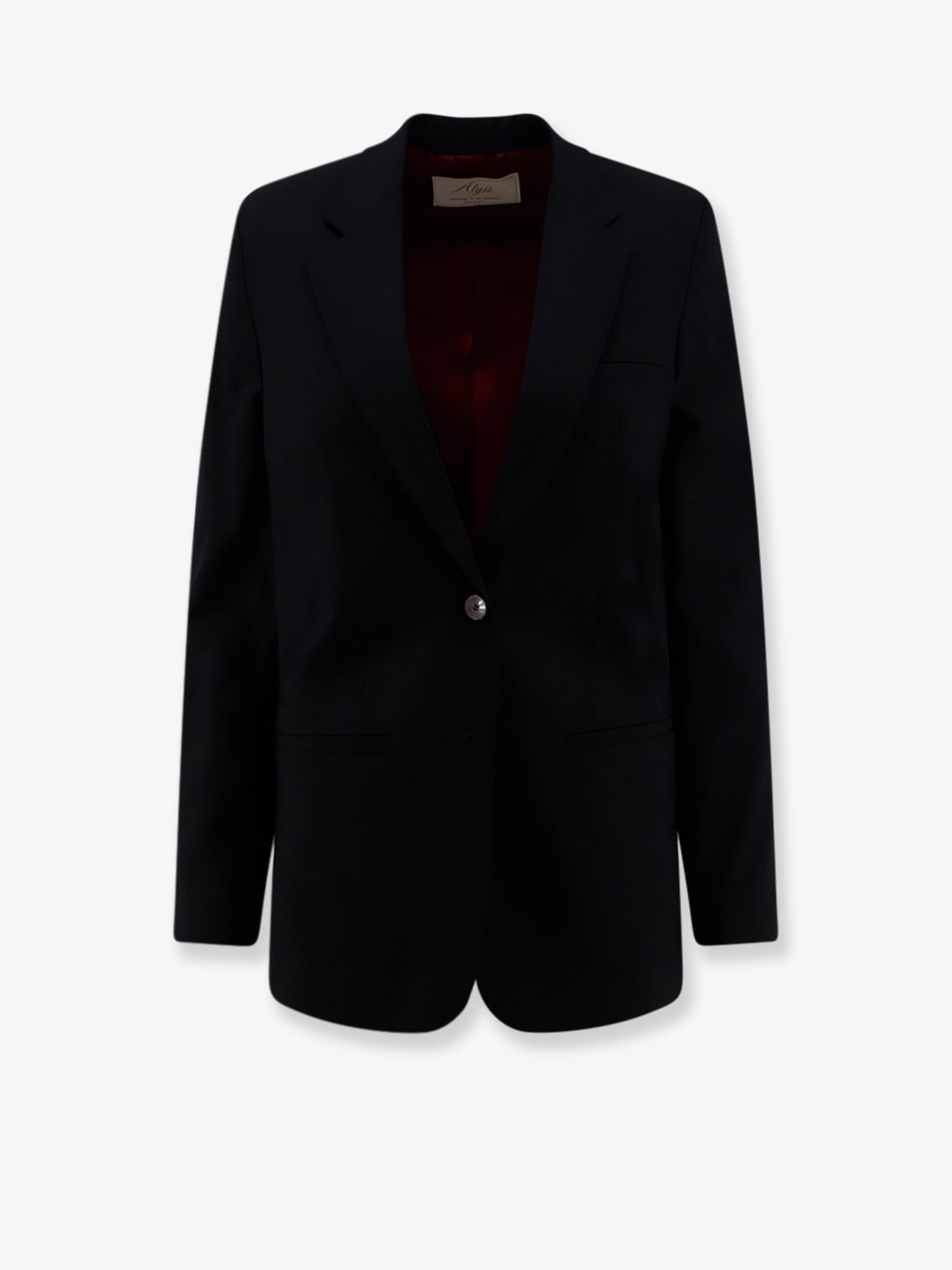 Blazer monopetto in lana vergine stretch