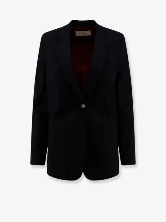 Blazer monopetto in lana vergine stretch