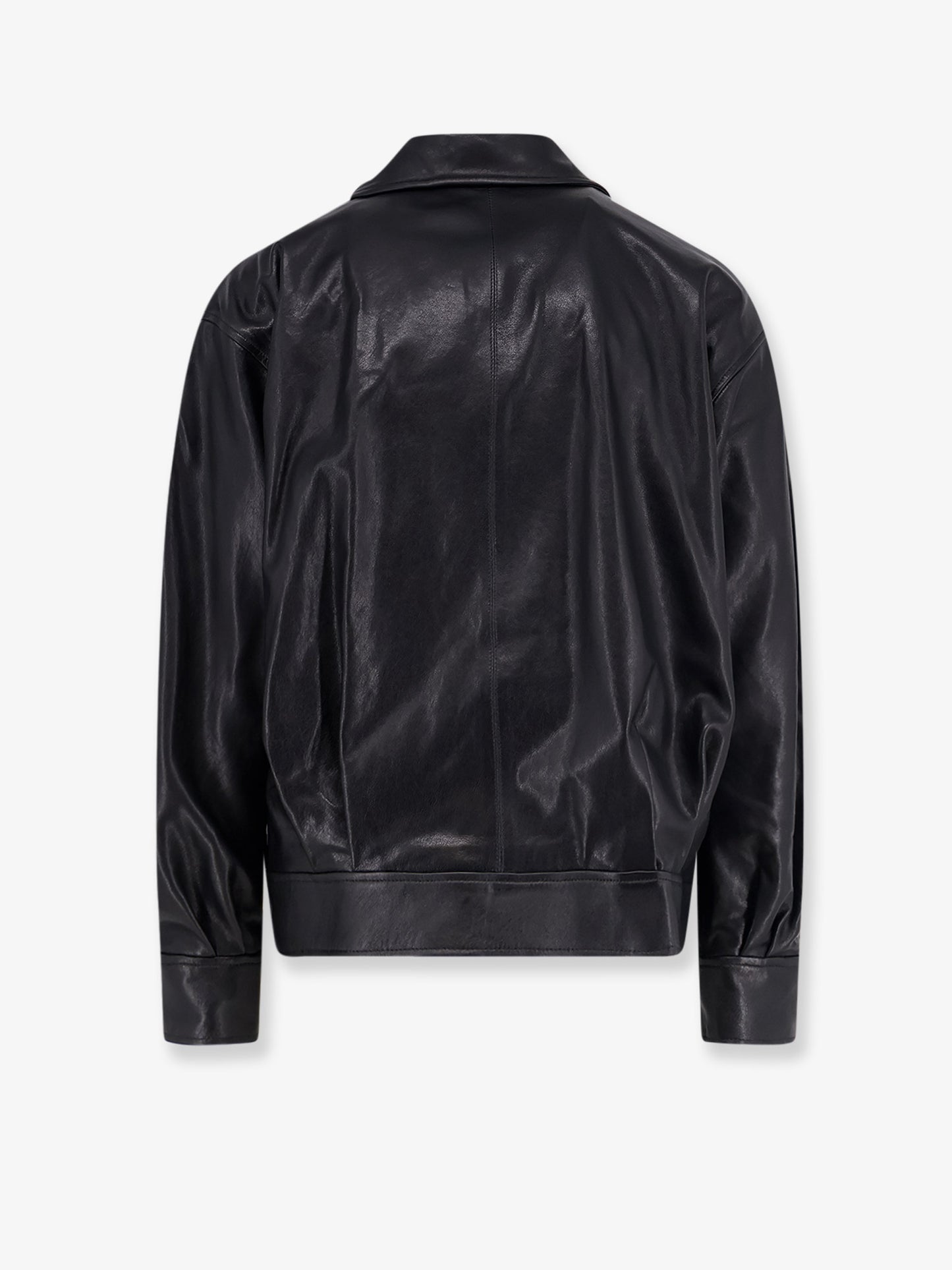 Paulo black leather jacket