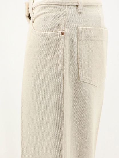 Pantaloni in denim con patch logo posteriore thumbnail