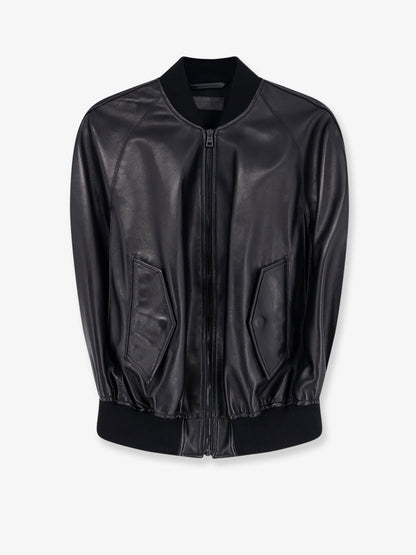 Sleeveless leather jacket thumbnail