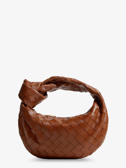 Mini Jodie leather handbag with Intrecciato motif thumbnail