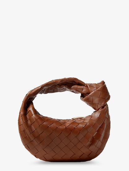 Mini Jodie leather handbag with Intrecciato motif thumbnail