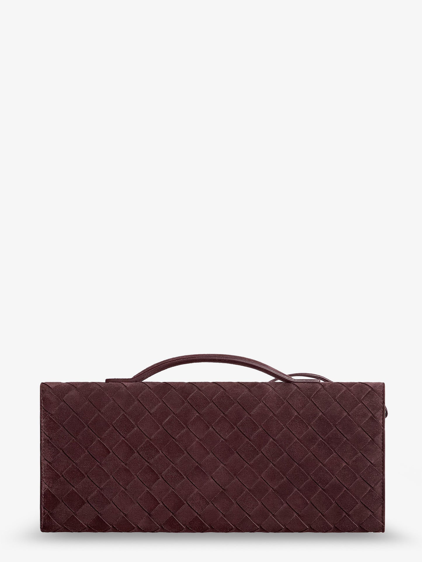 Andiamo Clutch in suede con motivo Intrecciato