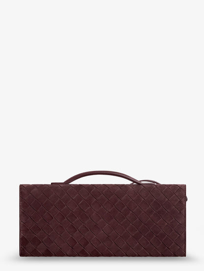 Andiamo Clutch in suede con motivo Intrecciato thumbnail