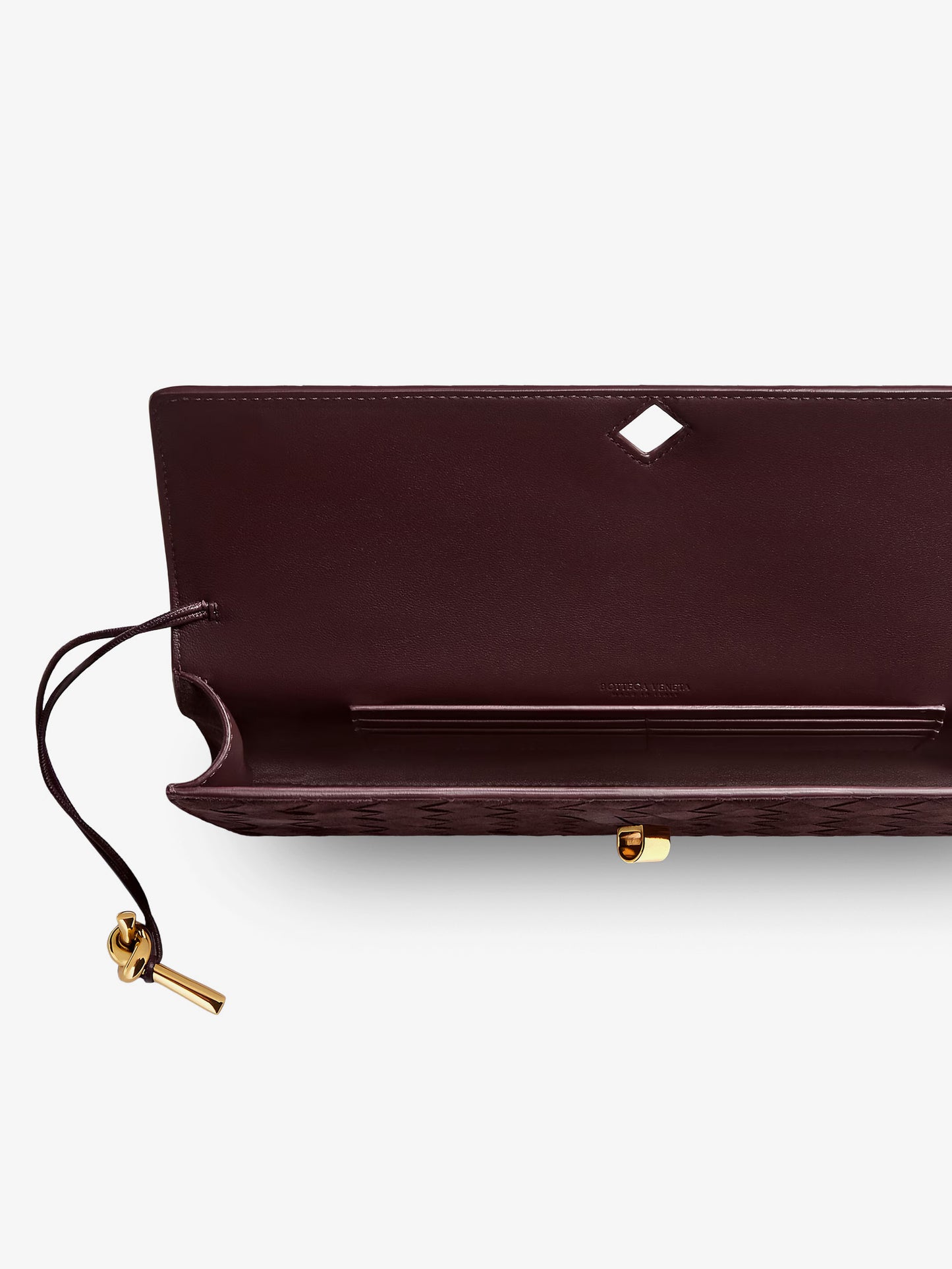 Andiamo Clutch in suede con motivo Intrecciato
