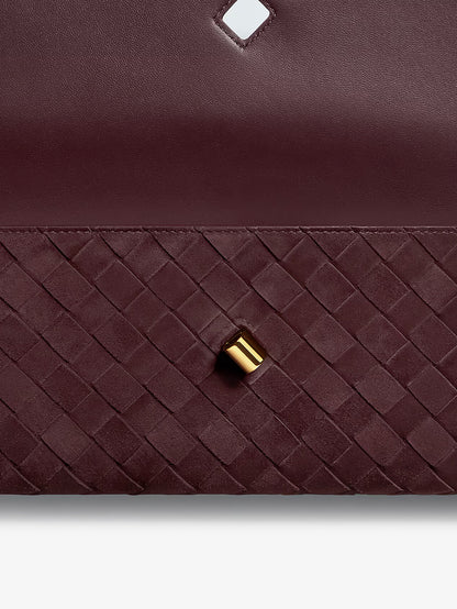 Andiamo Clutch in suede con motivo Intrecciato thumbnail