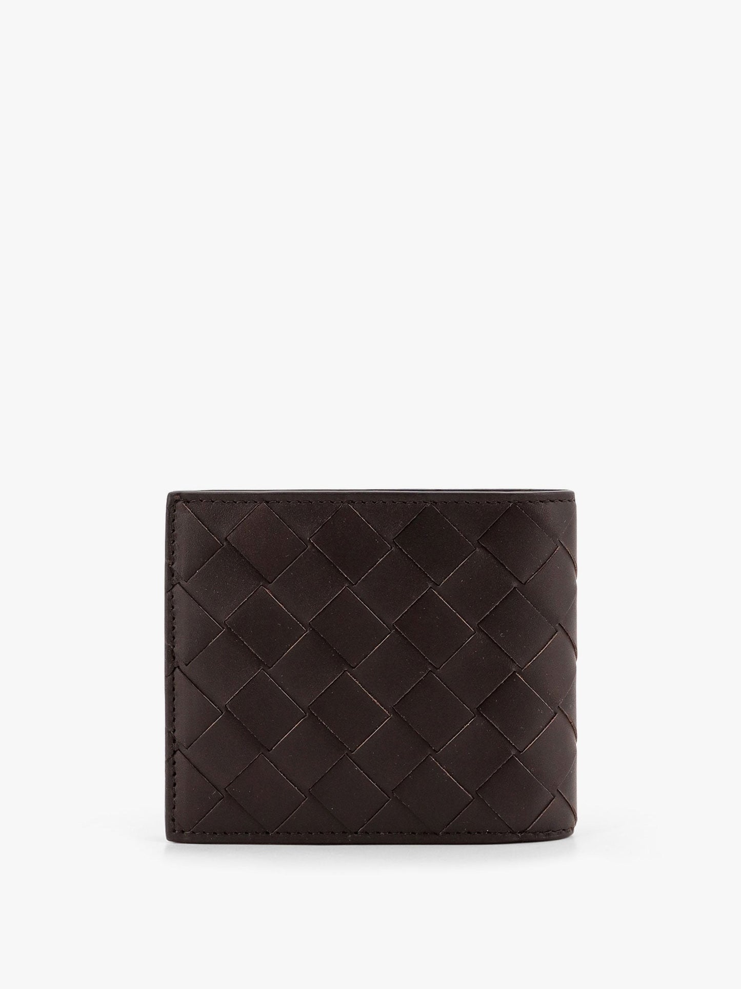 Leather walllet with Intrecciato motif