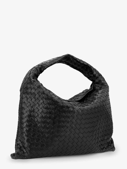 Hop Hobo Leather Shoulder Bag with Intreccio Pattern thumbnail