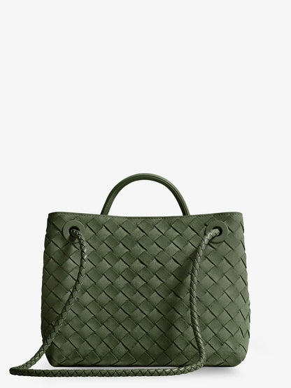 Small Andiamo suede handbag with Intrecciato motif thumbnail