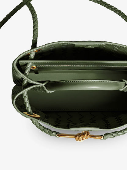Small Andiamo suede handbag with Intrecciato motif thumbnail