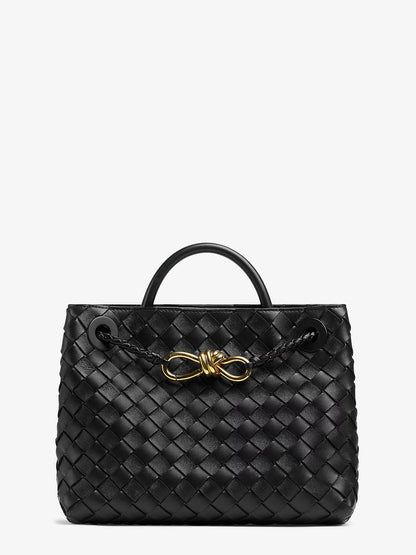 Borsa a tracolla Andiamo Small in pelle con motivo Intrecciato thumbnail