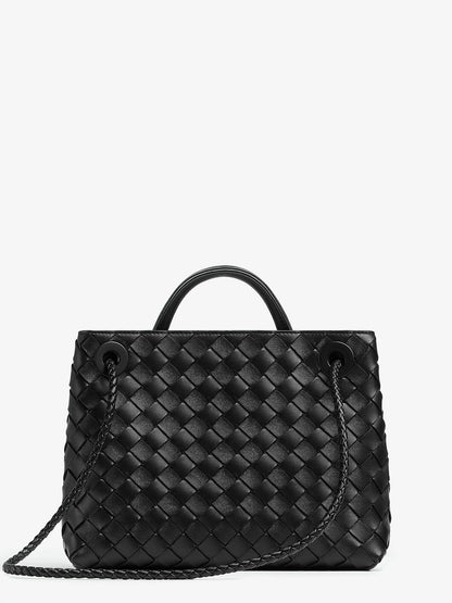 Borsa a tracolla Andiamo Small in pelle con motivo Intrecciato thumbnail