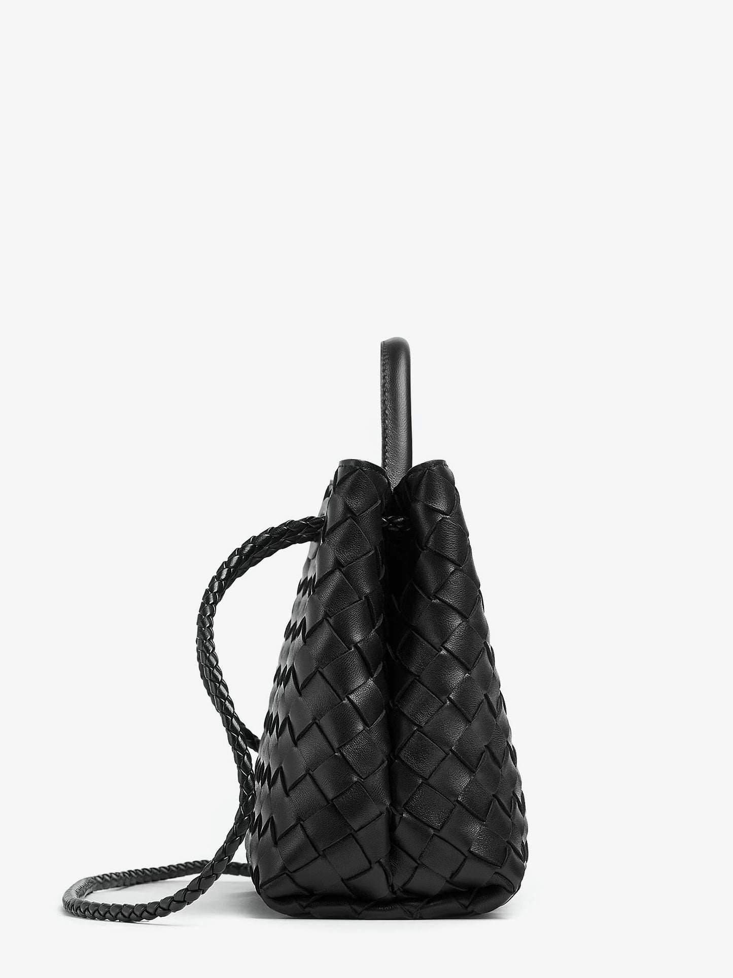 Borsa a tracolla Andiamo Small in pelle con motivo Intrecciato