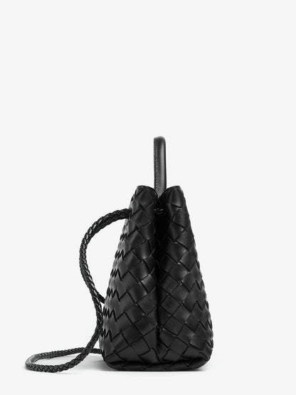 Borsa a tracolla Andiamo Small in pelle con motivo Intrecciato thumbnail