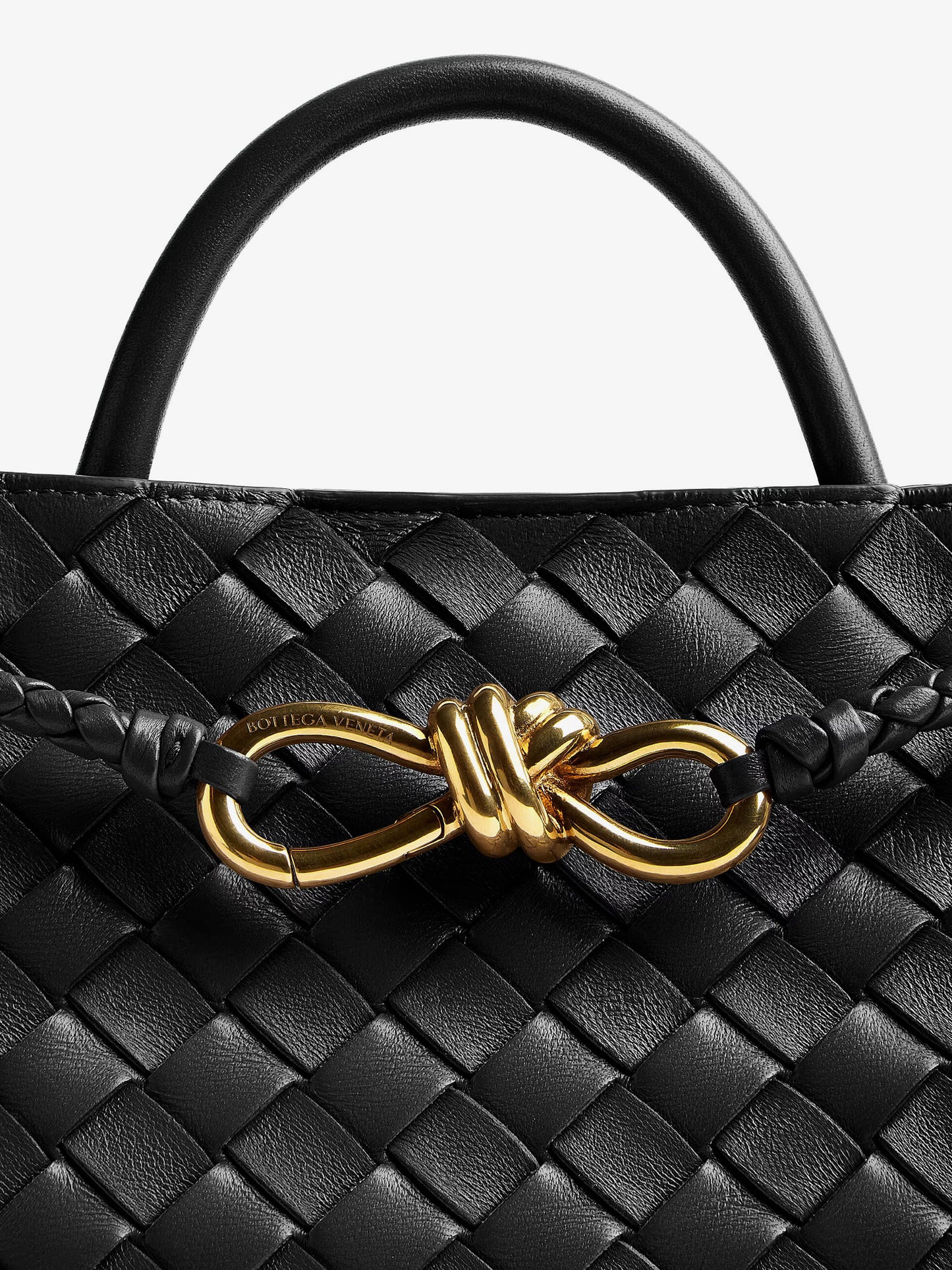 Borsa a tracolla Andiamo Small in pelle con motivo Intrecciato